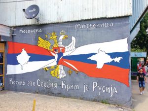Serbski mural w Kosowie