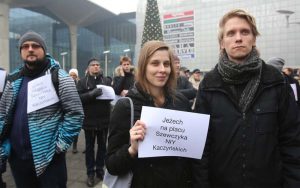 16 grudnia 2017 r. na placu odebranym Wilhelmowi Szewczykowi protestowali mieszkańcy Katowic.